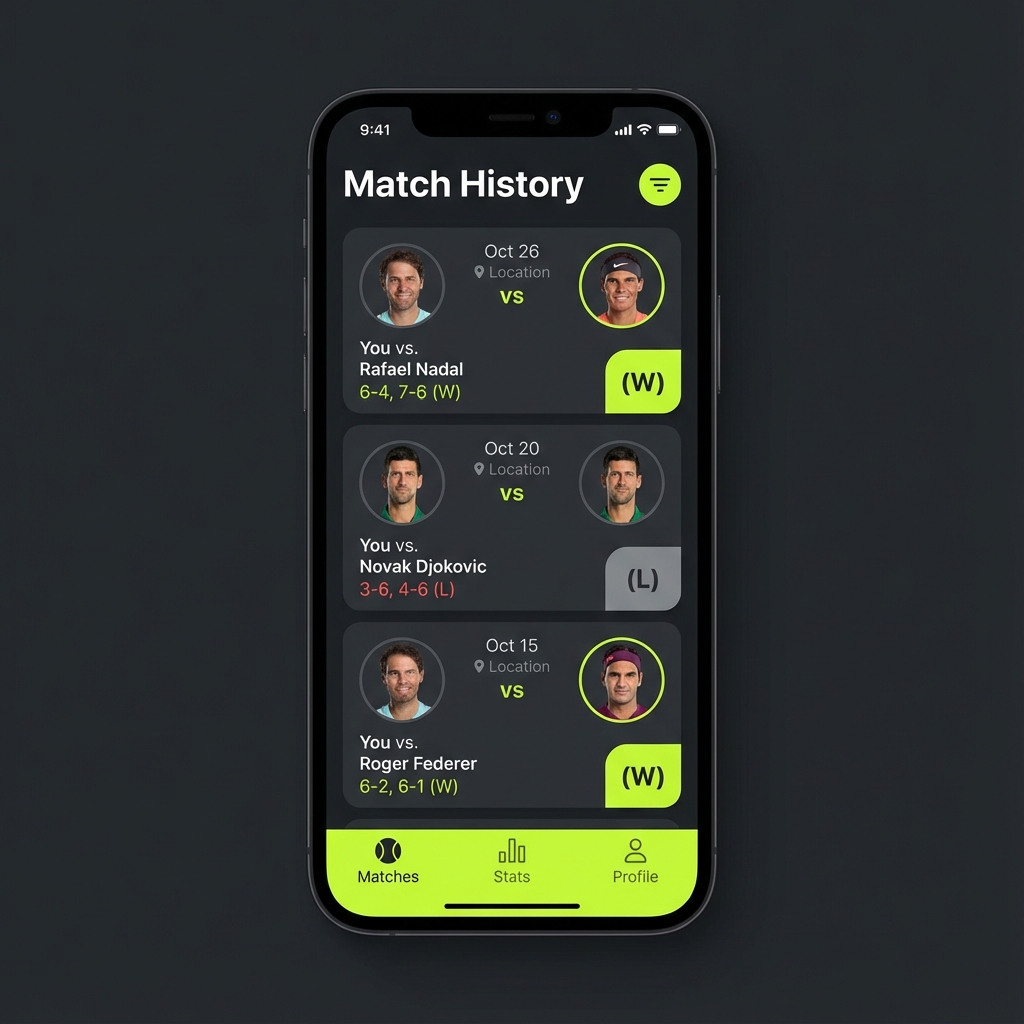 경기 기록 화면